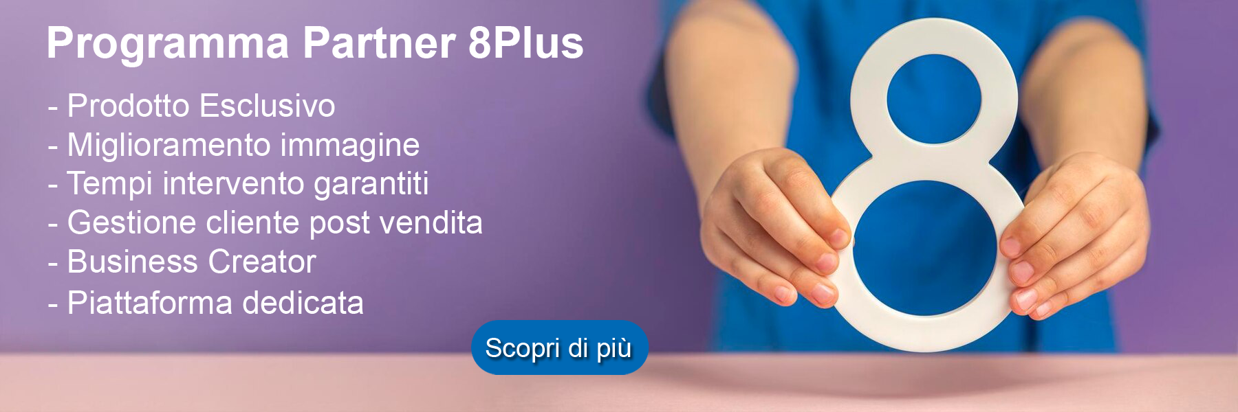 Partecipa al programma partner 8plus.